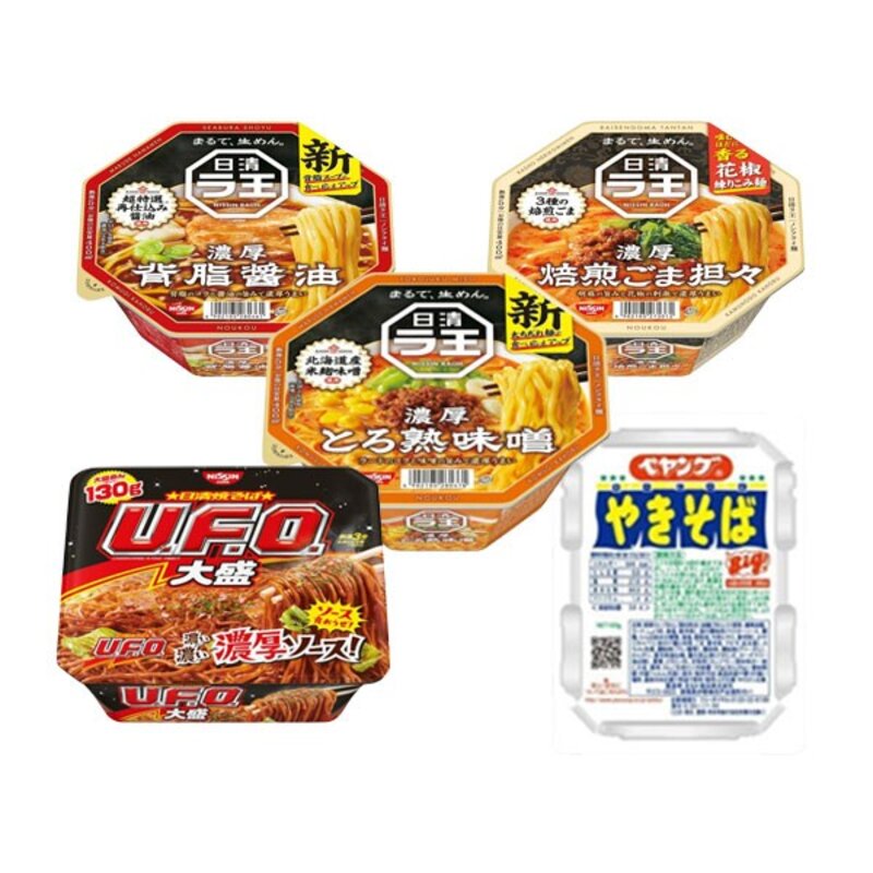 일본 라면 5종 세트 모음 라오 UFO 페앙구, 1세트