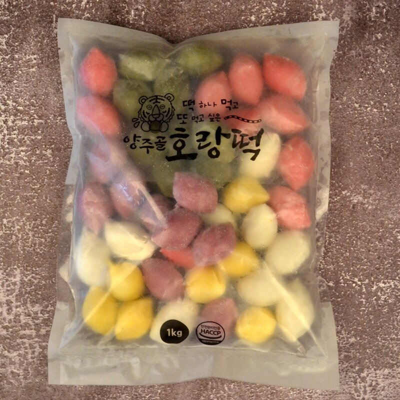 굳지않는 오색 송편(깨) 1kg, 1개