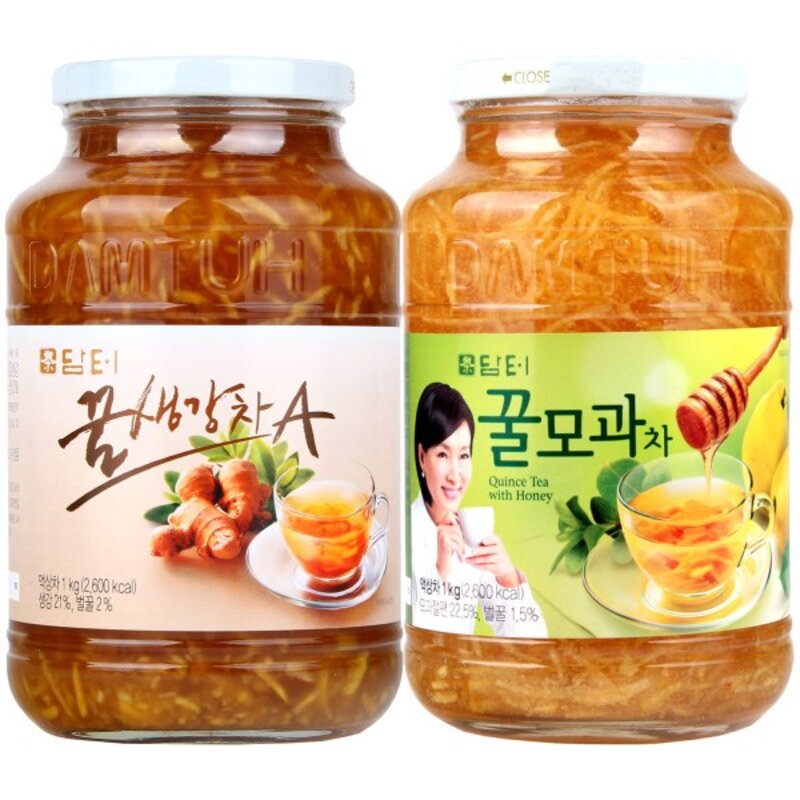 담터 꿀생강차A 1kg + 꿀모과차, 1세트, 1개, 1개입