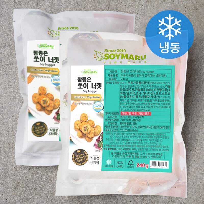 쏘이마루 참좋은 쏘이너겟 냉동 240g 2개