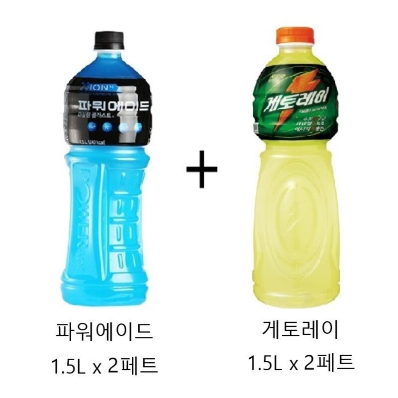 사랑주는쇼핑몰 파워에이드 1.5L x 2페트 + 게토레이, 1.5L, 4개