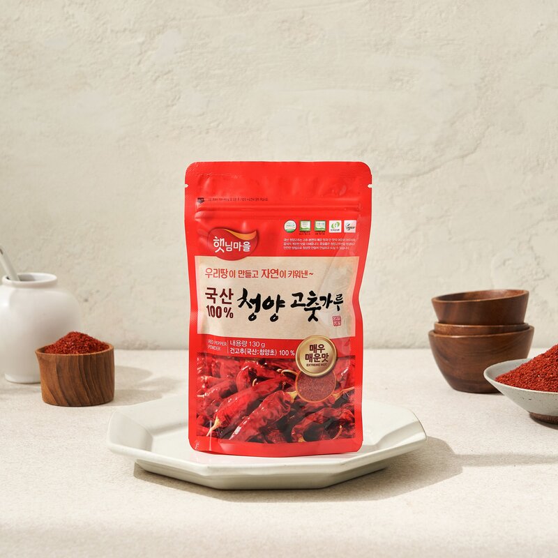 햇님마을 국산 청양 고춧가루 매우 매운맛, 130g, 1개