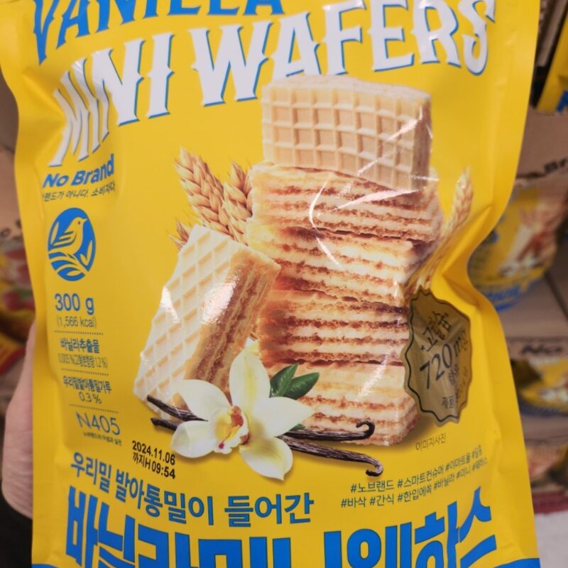 노브랜드 바닐라 미니웨하스300g 300g 1개