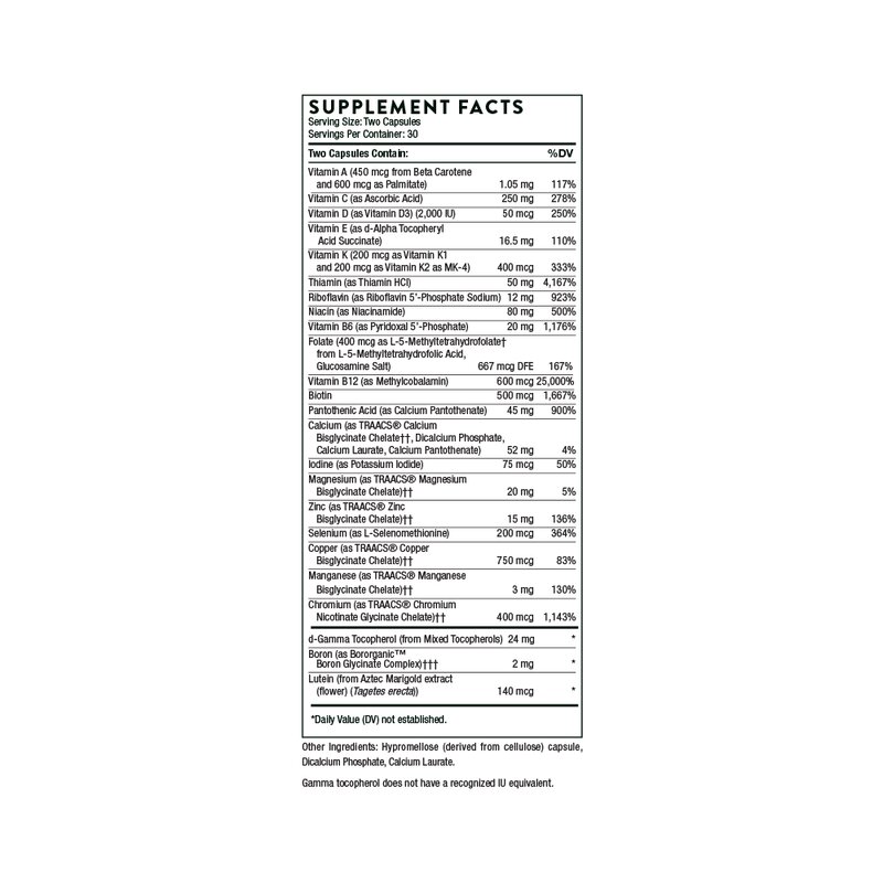 ThorneResearch basic nutrients 2-day 비타민 60캡슐, 60정, 3개