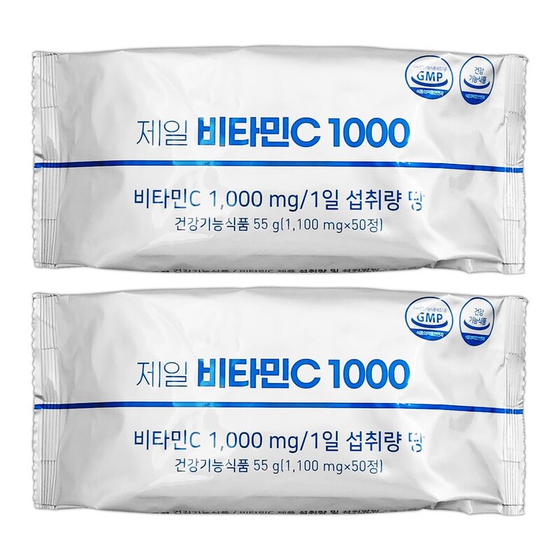 제일헬스사이언스 제일 비타민C1000mg100일분 메가도스용 50정 2개