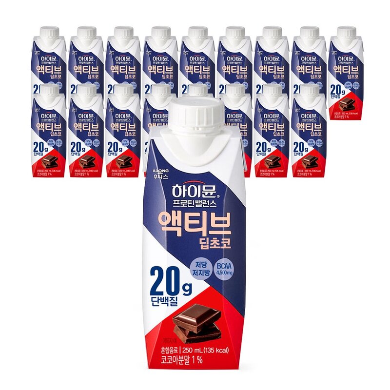 일동후디스 하이뮨 프로틴 밸런스 액티브 딥초코 250ml 18개