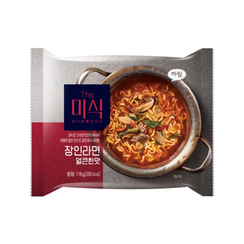 더미식 장인라면 얼큰한맛 116g, 4개