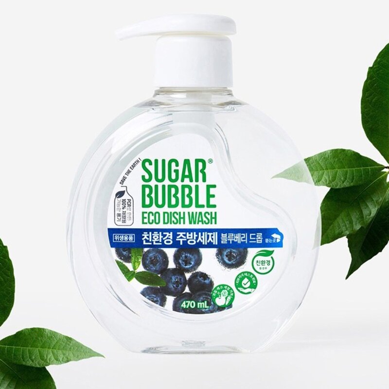 슈가버블 친환경 주방세제 블루베리 드롭, 470ml, 1개