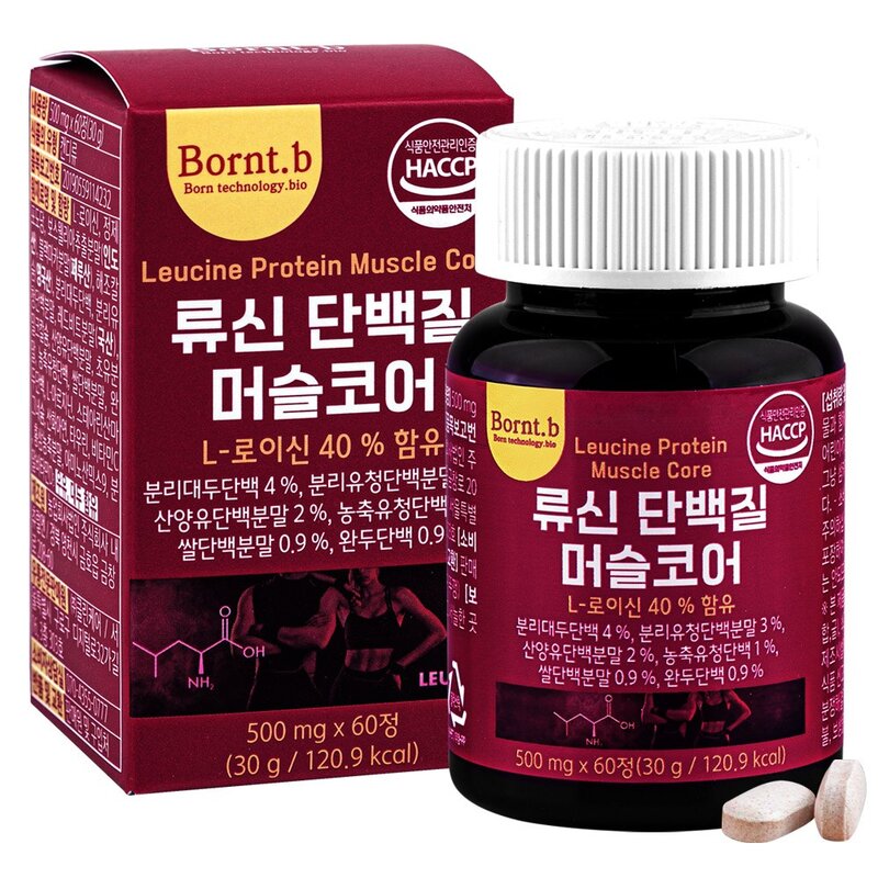 본트비 류신 단백질 타블렛 아미노산 BCAA 머슬코어 30g 60정 1개