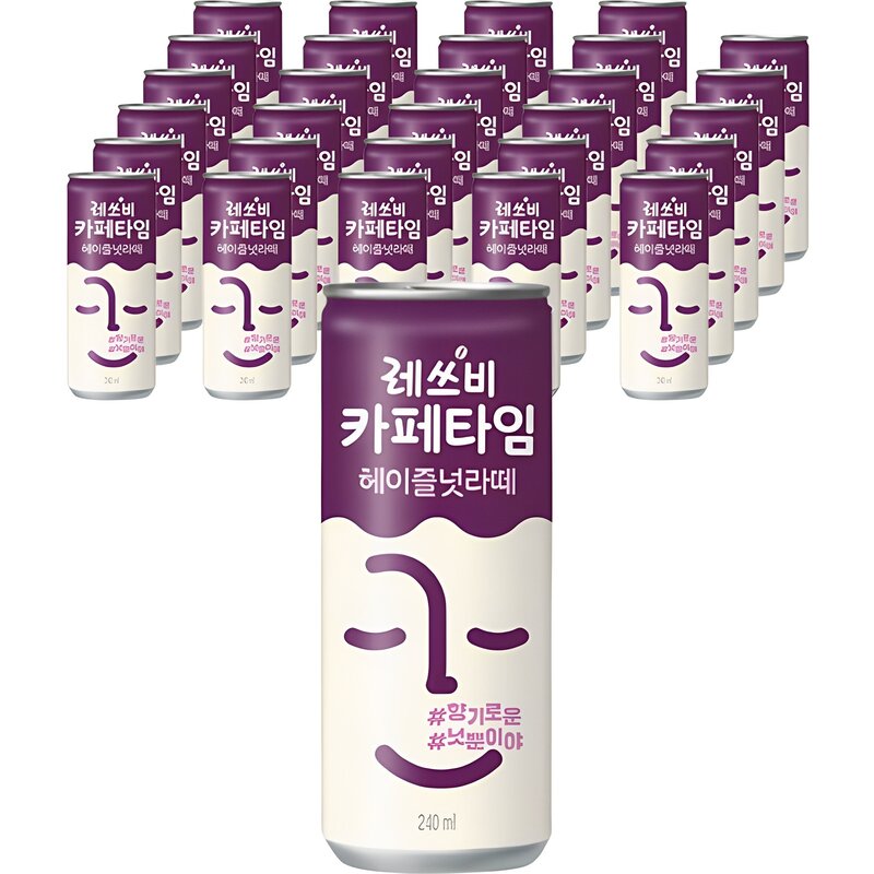 레쓰비 카페타임 헤이즐넛라떼, 240ml, 30개