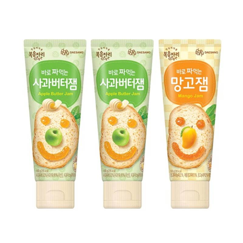 복음자리 바로 짜먹는 사과버터잼 200g +망고잼 100g (3개)