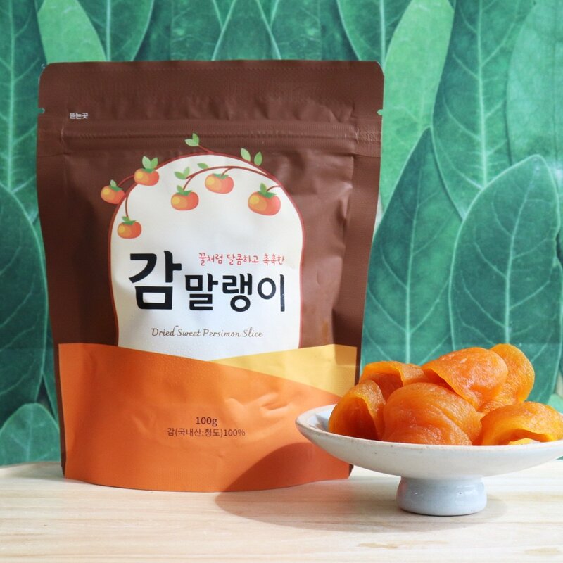 우연팜 맛있는 청도 감말랭이 개별포장 휴대용 간식 100g 10개