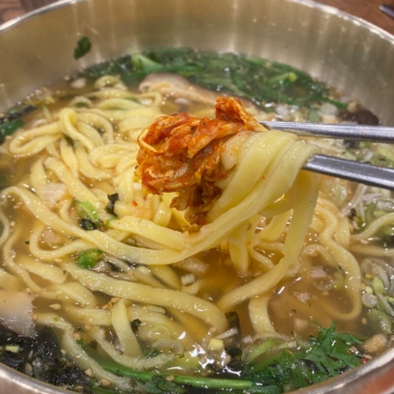 전국맛집 [봉평메밀마당] 수타식 생면 멸치 칼국수, 182g, 10개