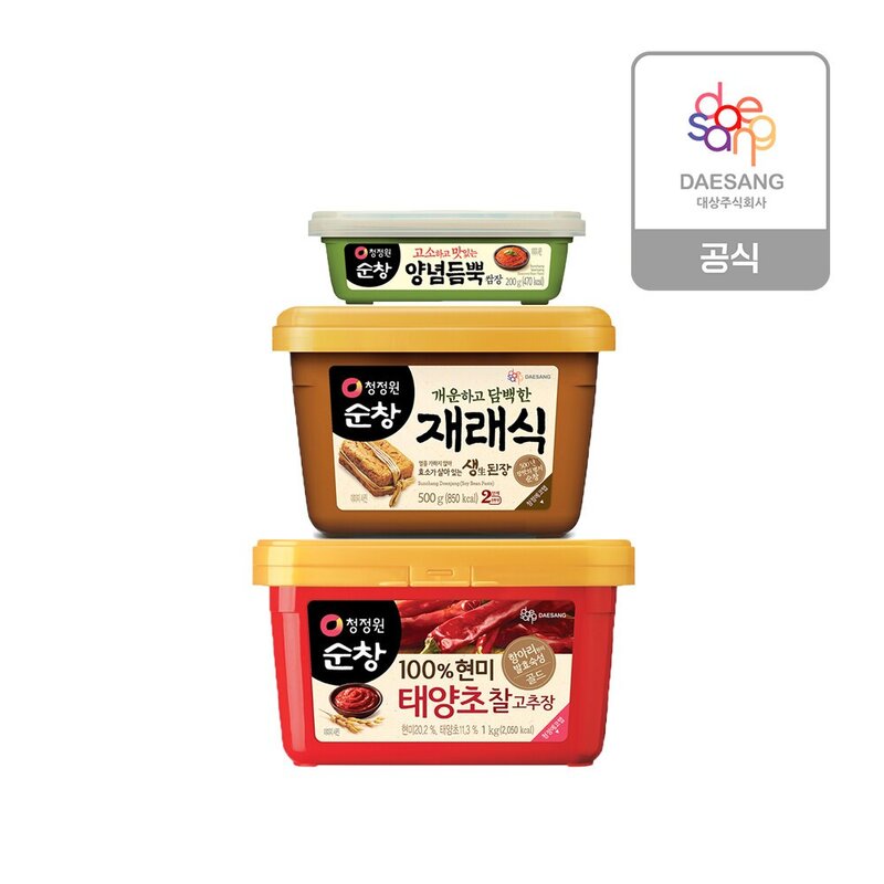 청정원 찰고추장1kg+된장500g+쌈장200g