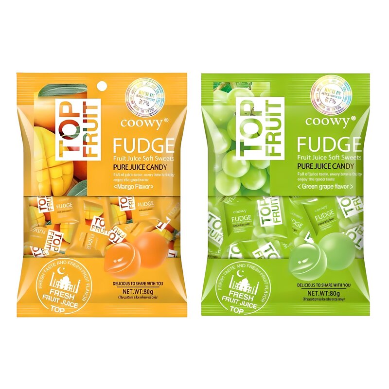 [Coowy]베트남 탑젤리 망고젤리+청포도젤리 세트 FUDGE TOP FRUIT, 160g, 1세트