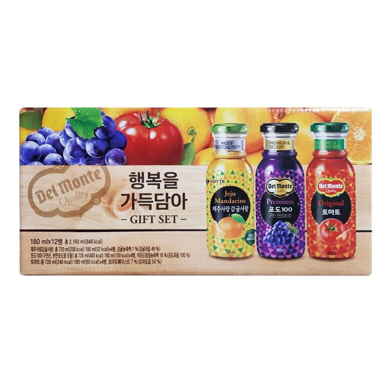 델몬트 행복을 가득담아 180mlx12병x4set 180ml 48개