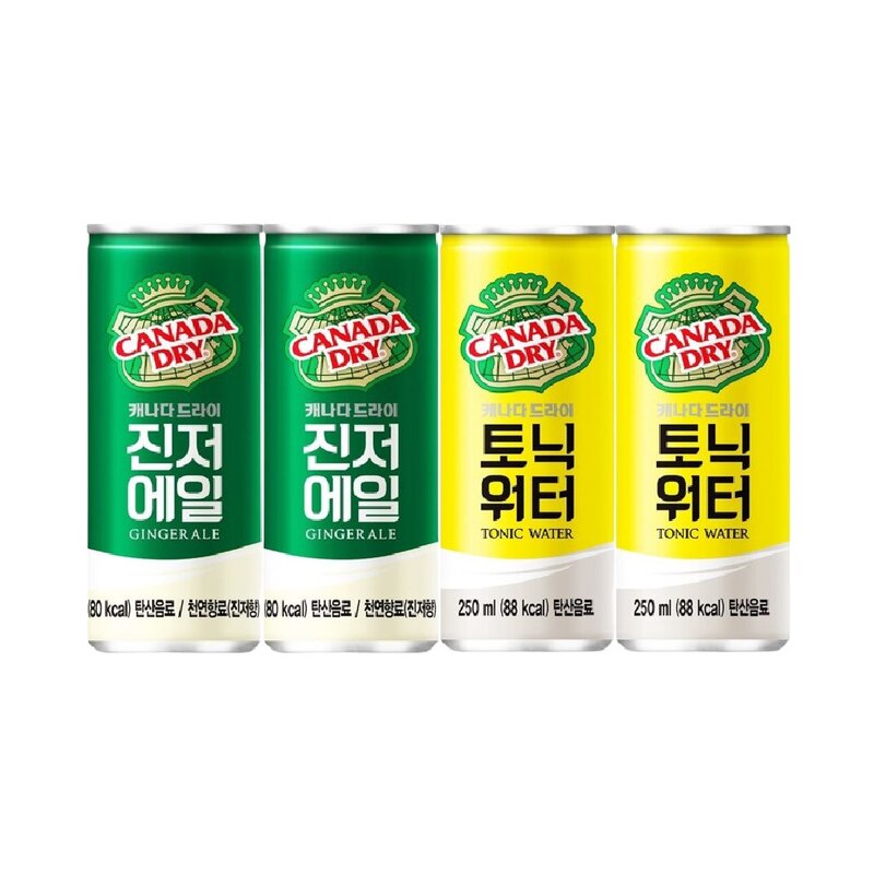 올따옴기획 캐나다드라이 진저에일 250ml12개토닉워터 250ml12개