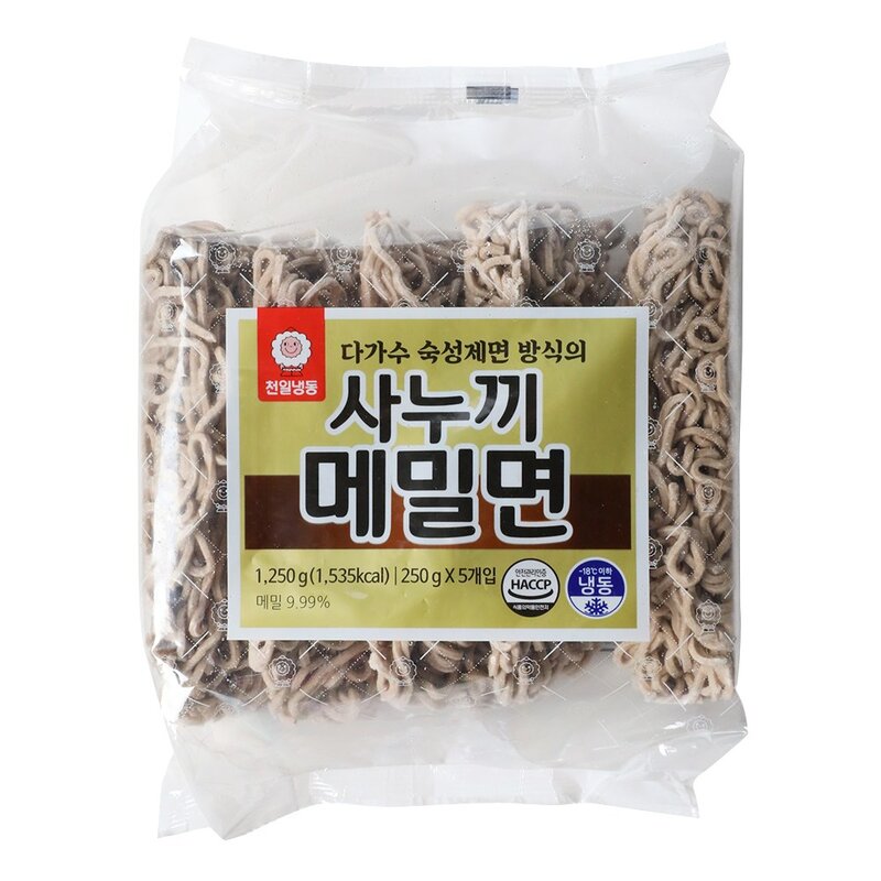 천일 사누끼 냉동메밀면 250g x 5입 단일 250g 1세트