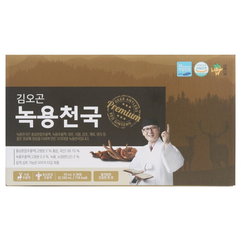 김오곤 녹용천국 70ml x 30포