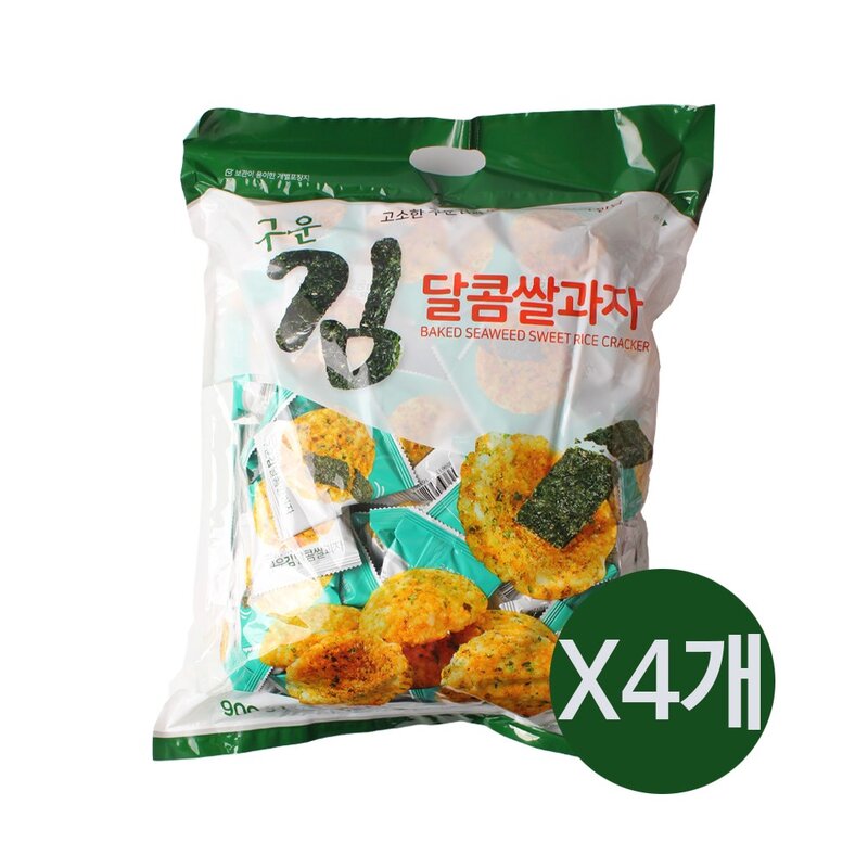 모어바이 구운김 달콤 쌀과자, 900g, 4개