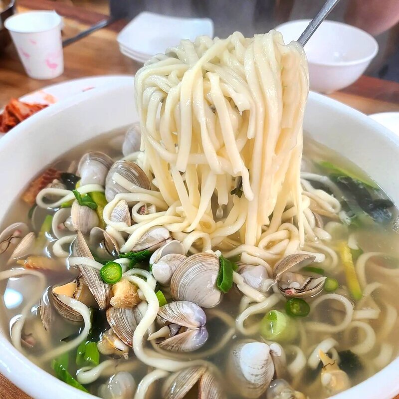 전국맛집 봉평메밀마당 수타식 생면 해물맛 칼국수 182g 10개