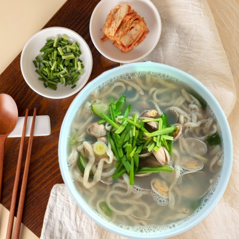 전국맛집 봉평메밀마당 수타식 생면 해물맛 칼국수 182g 10개