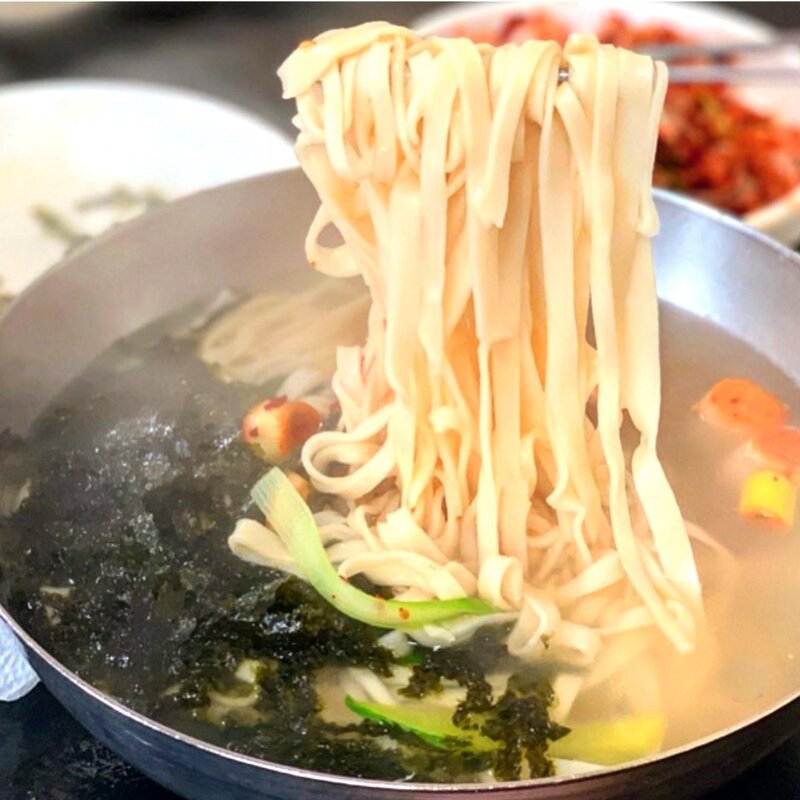 전국맛집 봉평메밀마당 수타식 생면 해물맛 칼국수 182g 10개