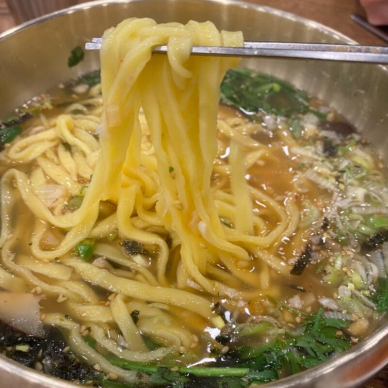 전국맛집 봉평메밀마당 수타식 생면 해물맛 칼국수 182g 10개