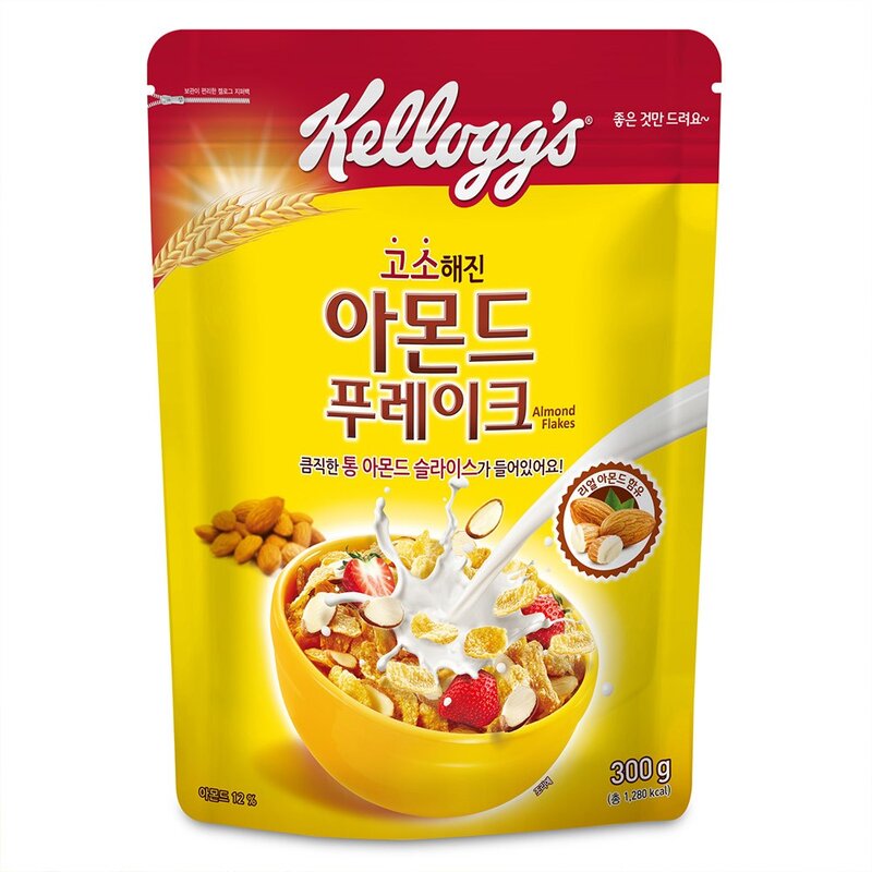 켈로그 BEST 시리얼 4종 모음 B 콘푸로스트 아몬드푸레이크 첵스초코마시멜로 1.03kg 3개