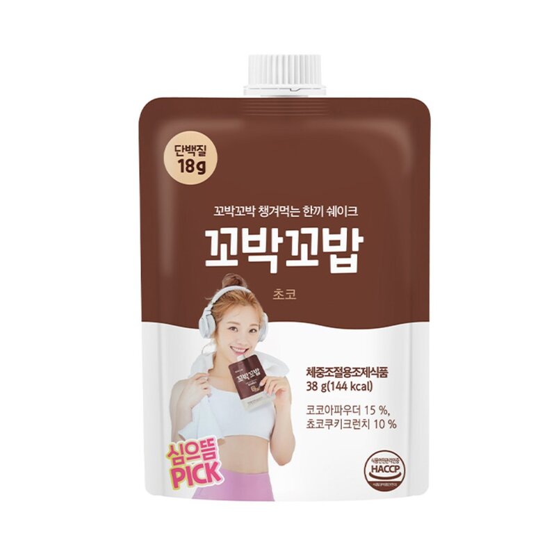 꼬박꼬밥 초코 식사대용 단백질쉐이크 38g x 5개