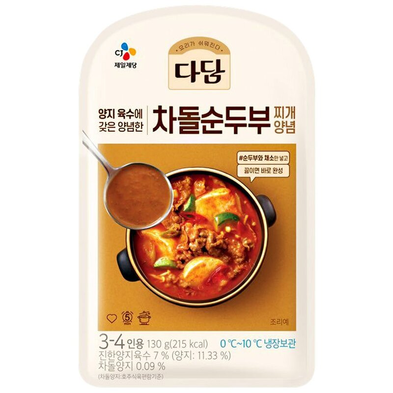 CJ 다담 순두부찌개양념 130g, 130g, 1개