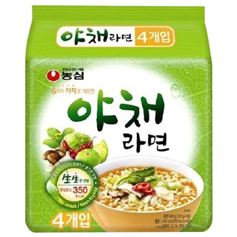 농심 야채라면 100g 4개